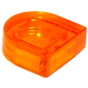 Tegel, Half Rond 1x1 Trans Orange