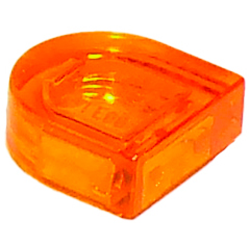 Tegel, Half Rond 1x1 Trans Orange