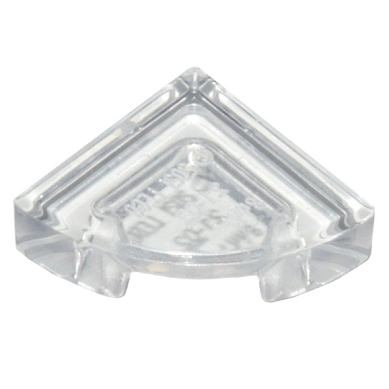 Tegel, Rond 1x1 kwart Trans Clear