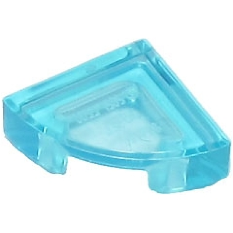 Tegel, Rond 1x1 kwart Trans Light Blue