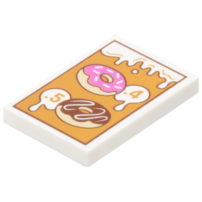 Tegel 2x3 met donuts en druipend ijs White