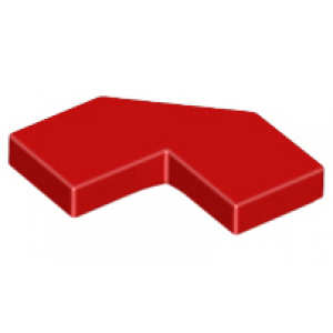 Tegel aangepast 2x2 hoek met gesneden hoek Red
