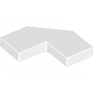 Tegel aangepast 2x2 hoek met gesneden hoek White