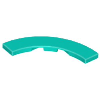 Tegel, Rond Hoek 4x4 Macaroni Dark Turquoise