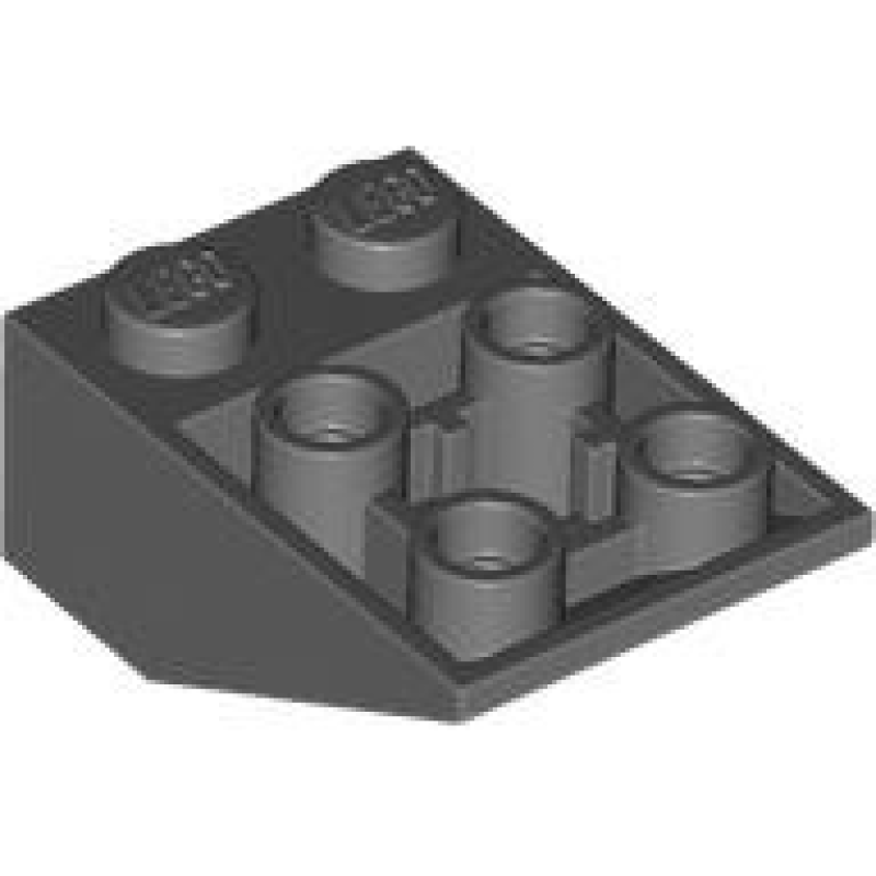 Dakpan, Omgekeerd 33° 3x2 met verbindingen tussen noppen Dark Bluish Gray