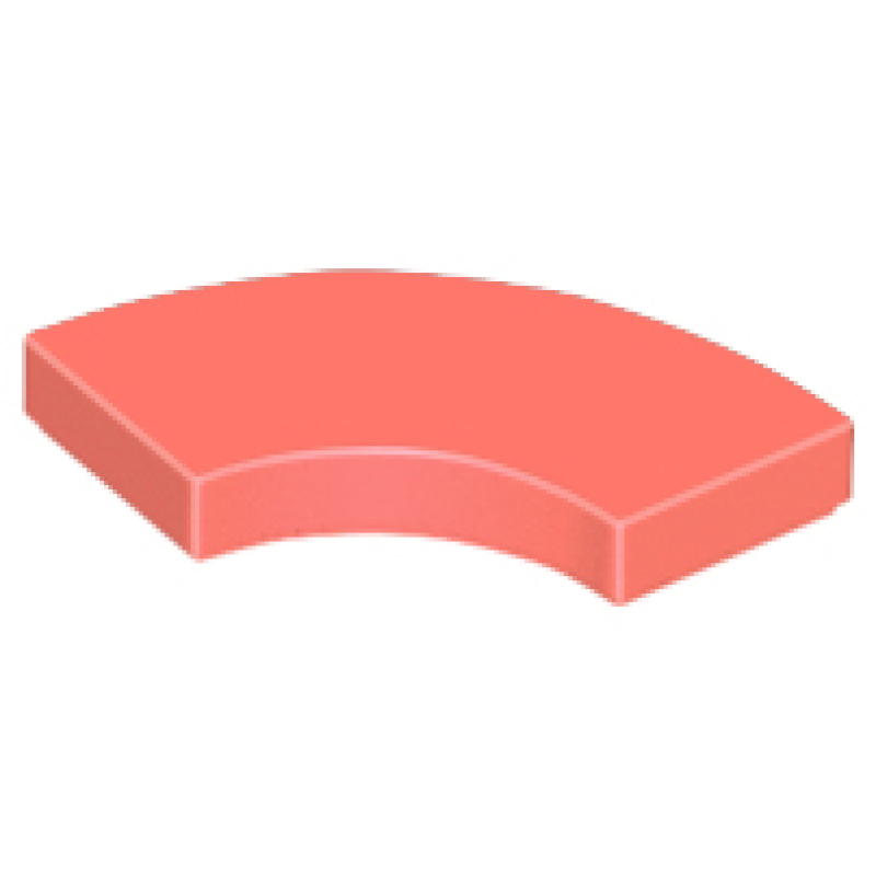 Tegel, Rond Hoek 2x2 Macaroni Coral