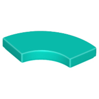 Tegel, Rond Hoek 2x2 Macaroni Dark Turquoise