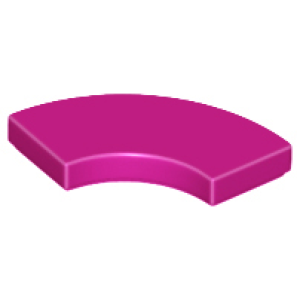 Tegel, Rond Hoek 2x2 Macaroni Magenta