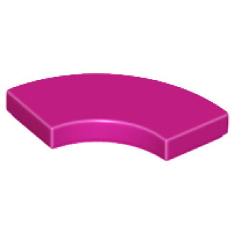 Tegel, Rond Hoek 2x2 Macaroni Magenta