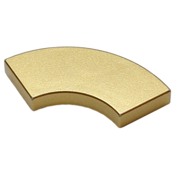 Tegel, Rond Hoek 2x2 Macaroni Metallic Gold