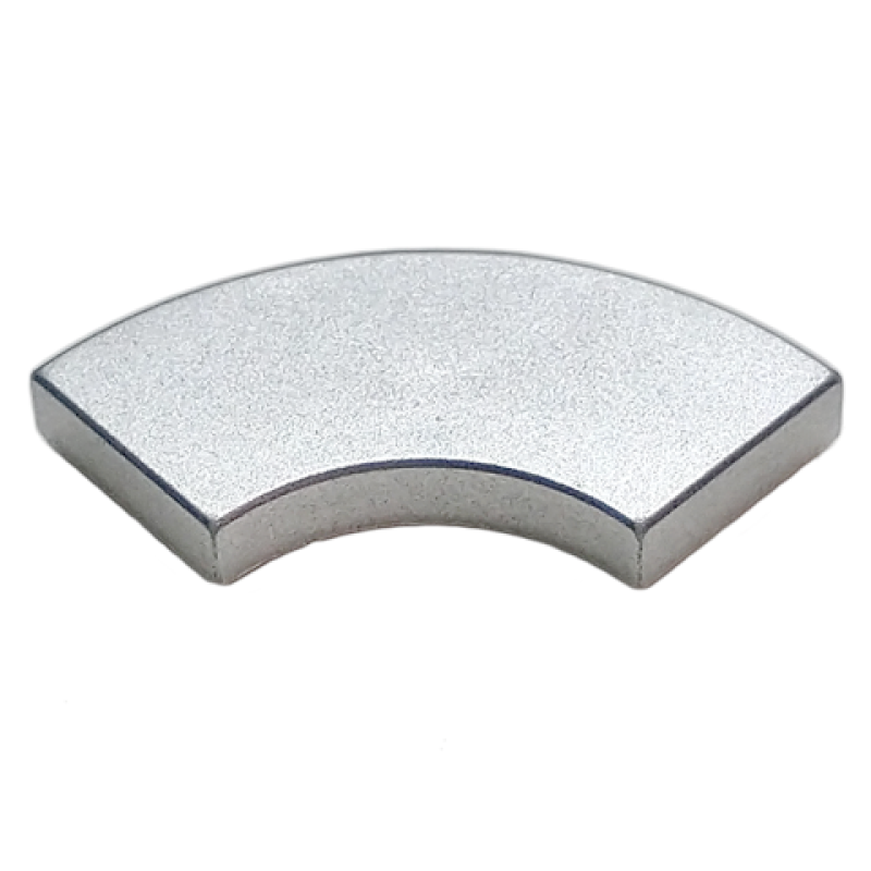 Tegel, Rond Hoek 2x2 Macaroni Metallic Silver