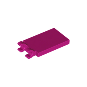 Tegel, Aangepast 2x3 met 2 dikke, open O clips Magenta