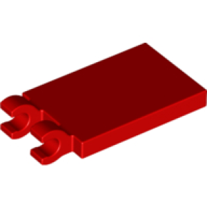 Tegel, Aangepast 2x3 met 2 dikke, open O clips Red