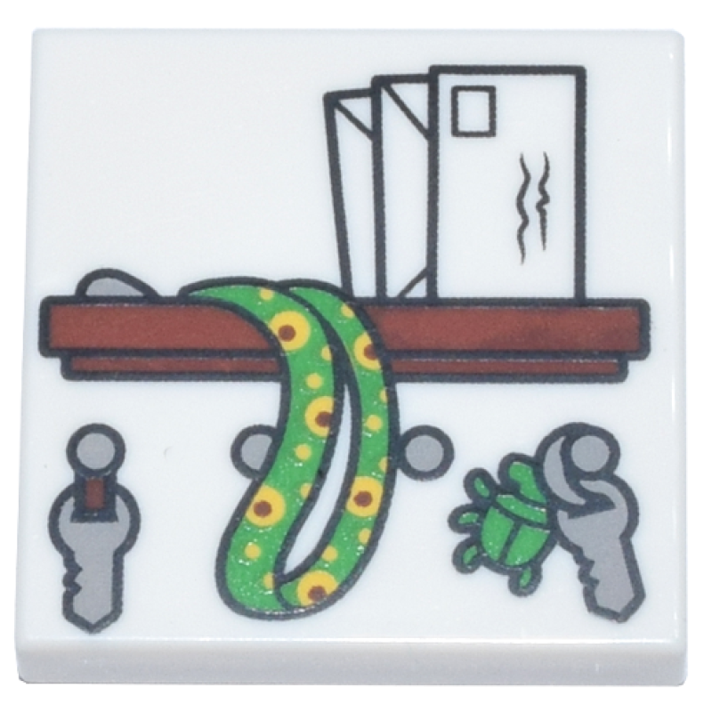 Tegel 2x2 met legplank, sleutels / sleutelhangers, sleutelkoord White
