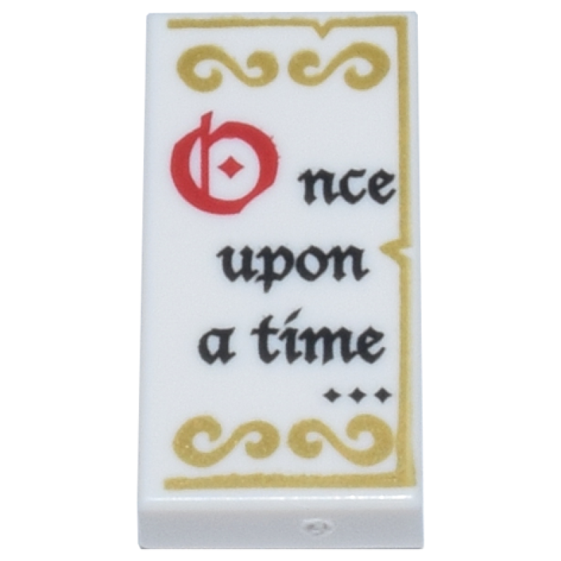 Tegel 1x2 met 'Once upon a time...' White