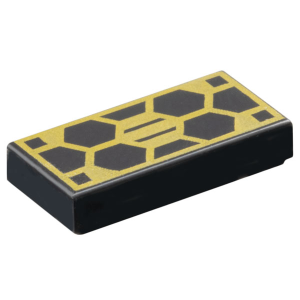 Tegel 1x2 met zeshoekig zonnepaneel Black