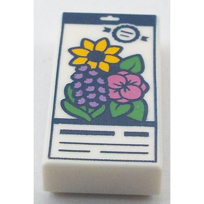 Tegel 1x2 met bloemzaad pakket White