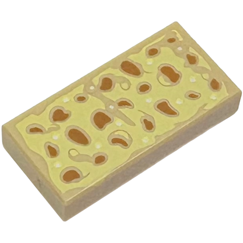 Tegel 1x2 met Focaccia brood opdruk Tan
