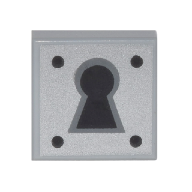 Tegel 1x1 met sleutelgat Light Bluish Gray