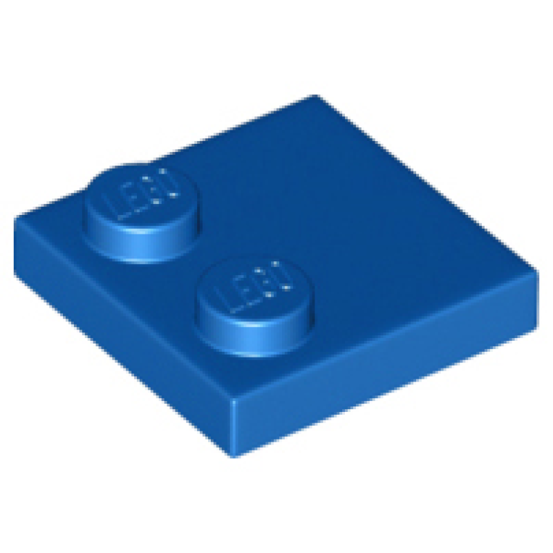 Tegel, Aangepast 2x2 met noppen aan de rand Blue