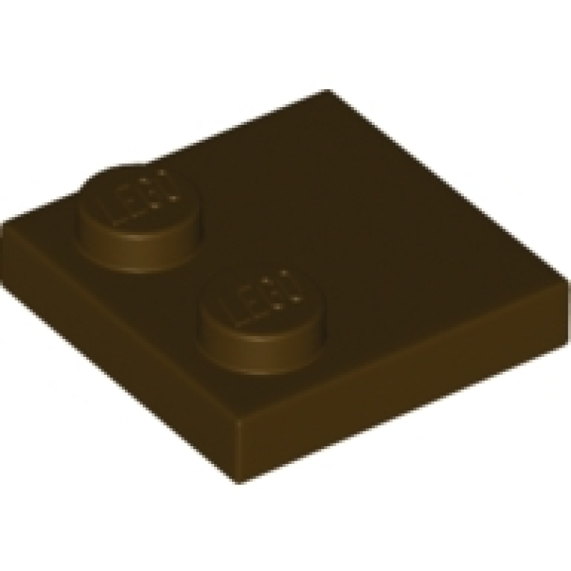 Tegel, Aangepast 2x2 met noppen aan de rand Dark Brown