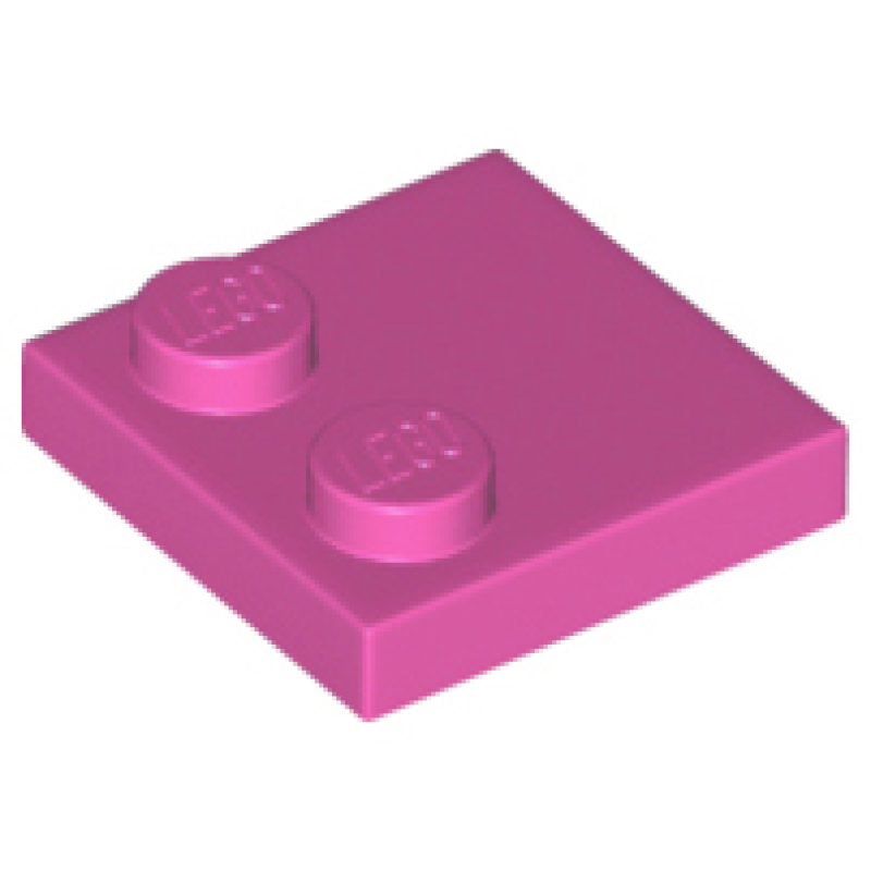 Tegel, Aangepast 2x2 met noppen aan de rand Dark Pink