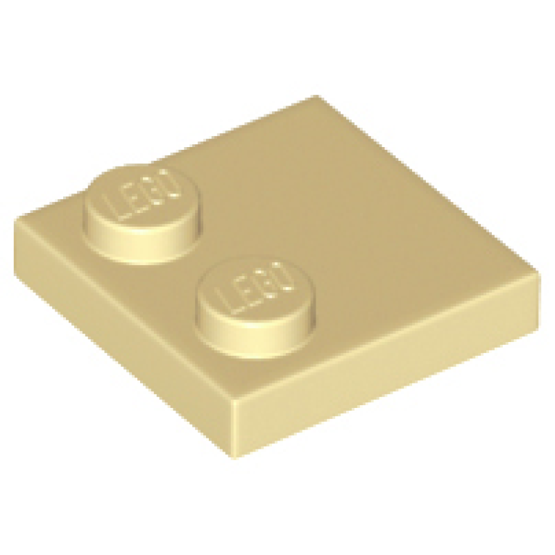 Tegel, Aangepast 2x2 met noppen aan de rand Tan