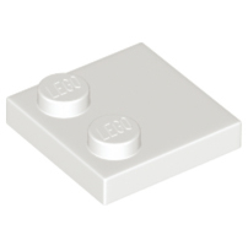 Tegel, Aangepast 2x2 met noppen aan de rand White