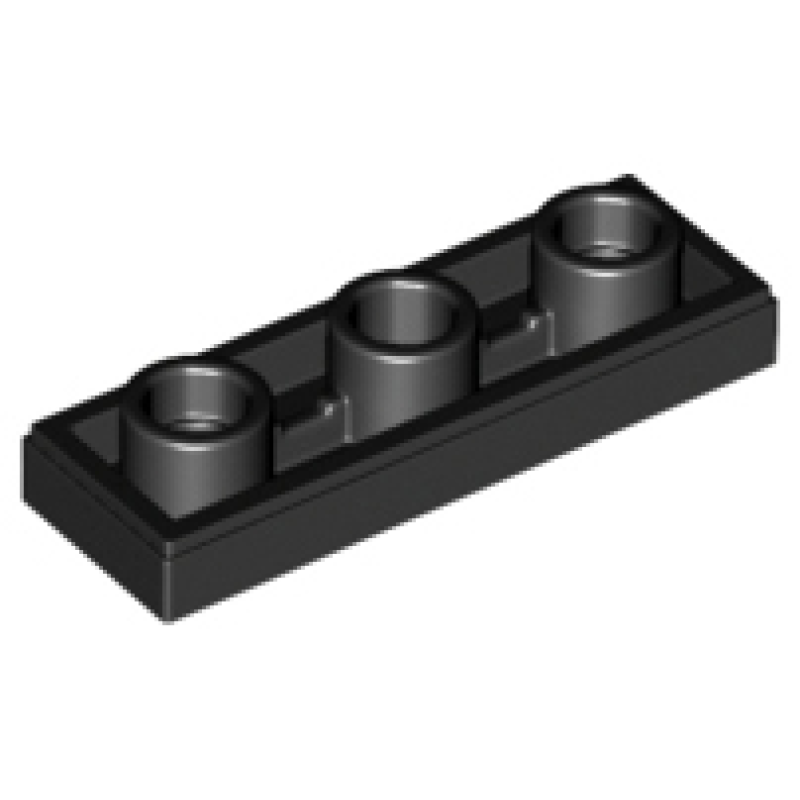 Tegel, Aangepast 1x3 omgekeerd met gat Black