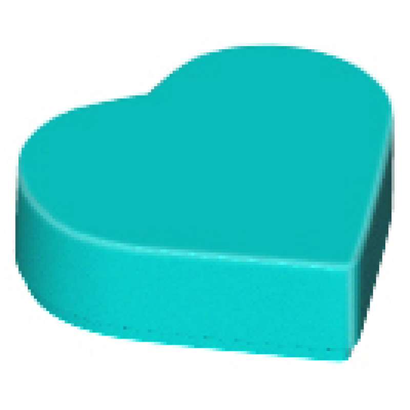 Tegel 1x1 hartvormig Dark Turquoise