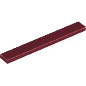 Tegel 1x8 Dark Red