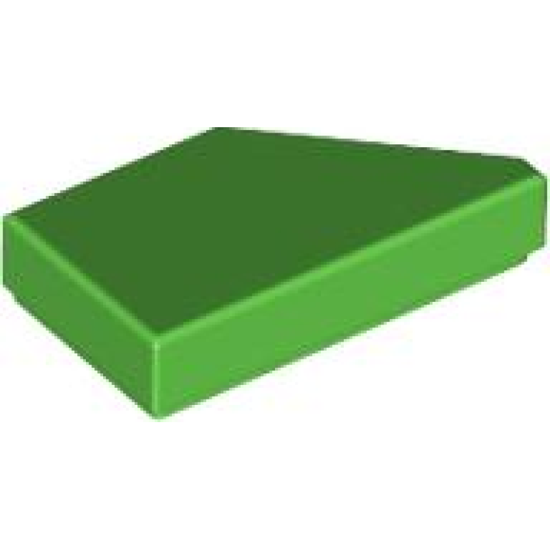 Tegel, Aangepast 1x2 wig links Bright Green