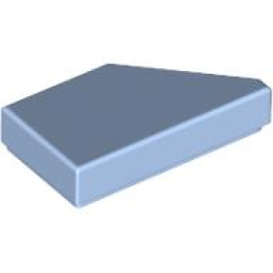 Tegel, Aangepast 1x2 wig links Bright Light Blue