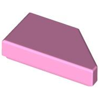 Tegel, Aangepast 1x2 wig links Bright Pink