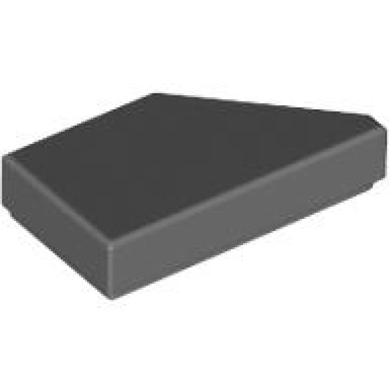 Tegel, Aangepast 1x2 wig links Dark Bluish Gray