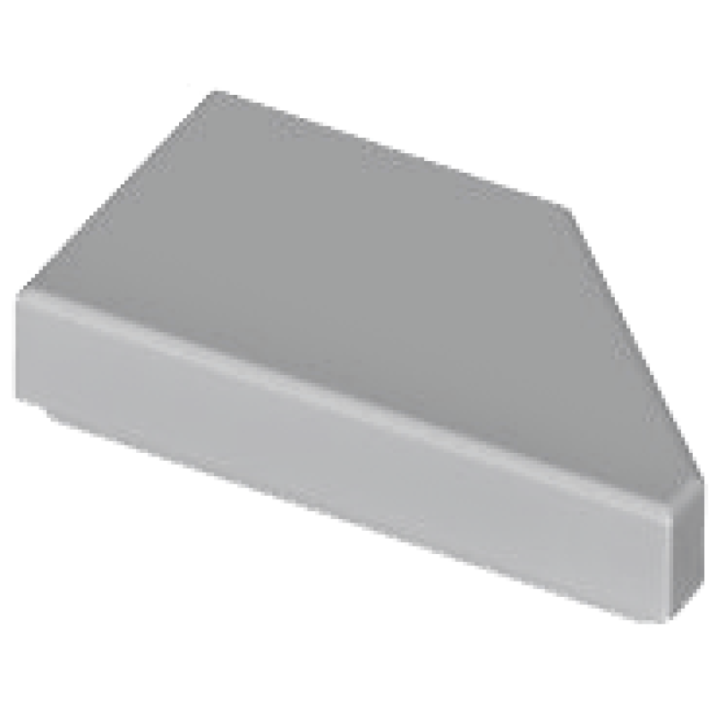 Tegel, Aangepast 1x2 wig links Light Bluish Gray