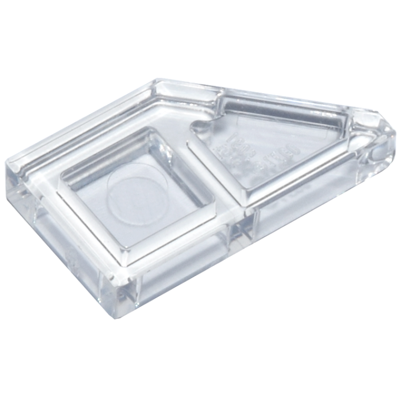 Tegel, Aangepast 1x2 wig links Trans Clear