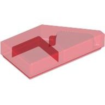 Tegel, Aangepast 1x2 wig links Trans Red