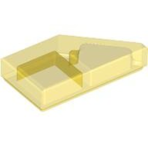 Tegel, Aangepast 1x2 wig links Trans Yellow