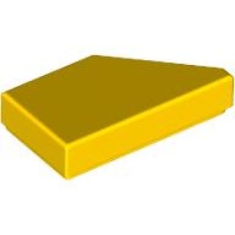 Tegel, Aangepast 1x2 wig links Yellow