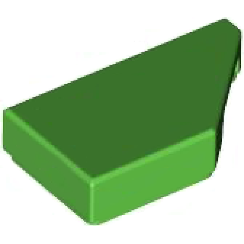Tegel, Aangepast 1x2 wig rechts Bright Green