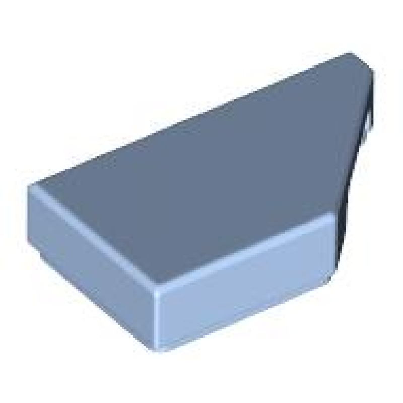 Tegel, Aangepast 1x2 wig rechts Bright Light Blue