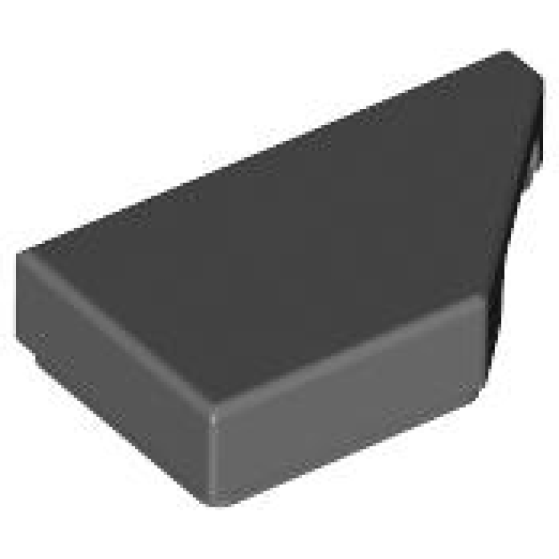 Tegel, Aangepast 1x2 wig rechts Dark Bluish Gray