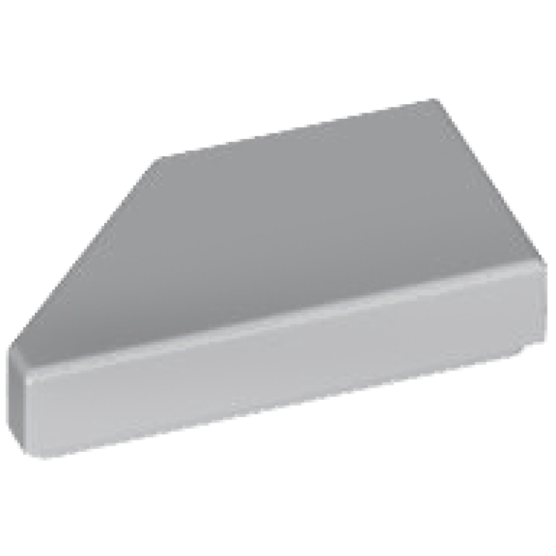 Tegel, Aangepast 1x2 wig rechts Light Bluish Gray