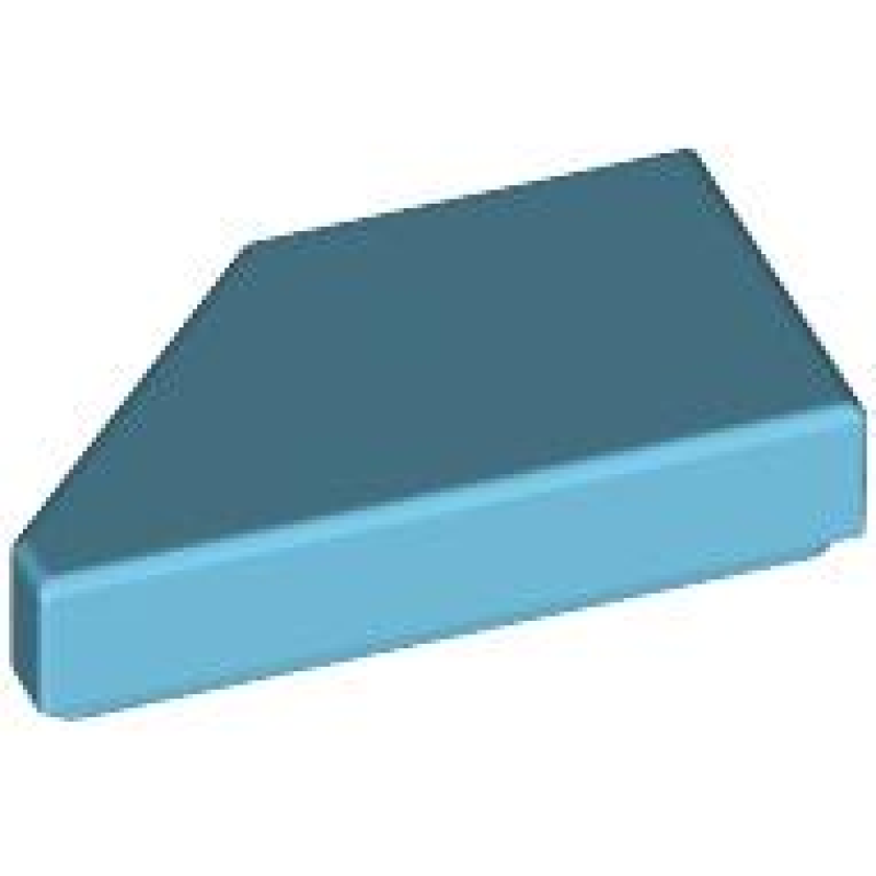 Tegel, Aangepast 1x2 wig rechts Medium Azure