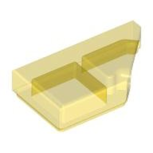Tegel, Aangepast 1x2 wig rechts Trans Yellow