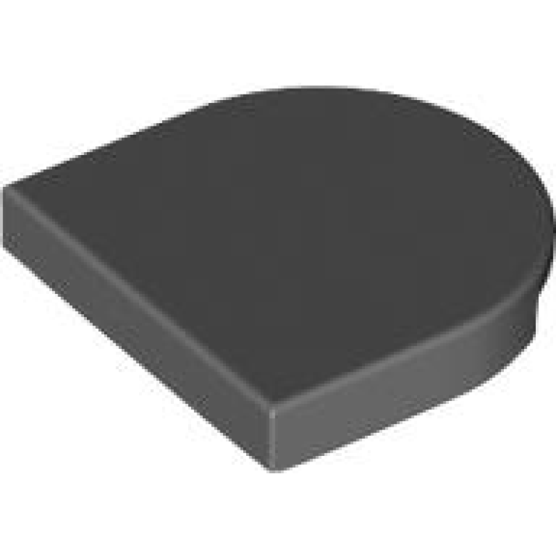 Tegel, Rond 2x2 half cirkel verlengd Dark Bluish Gray