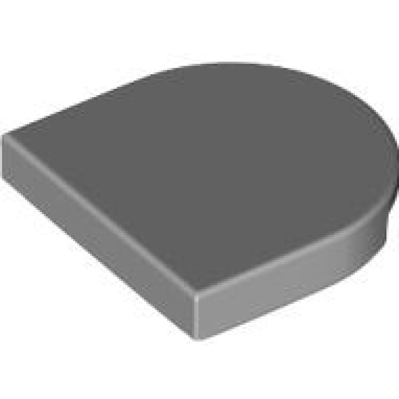 Tegel, Rond 2x2 half cirkel verlengd Light Bluish Gray