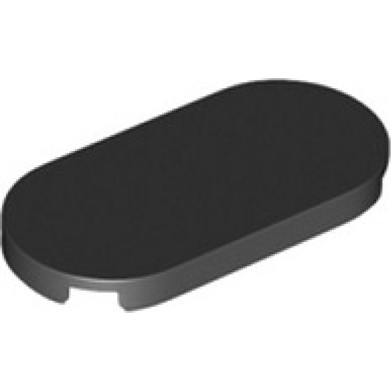 Tegel, Rond 2x4 ovaal Black
