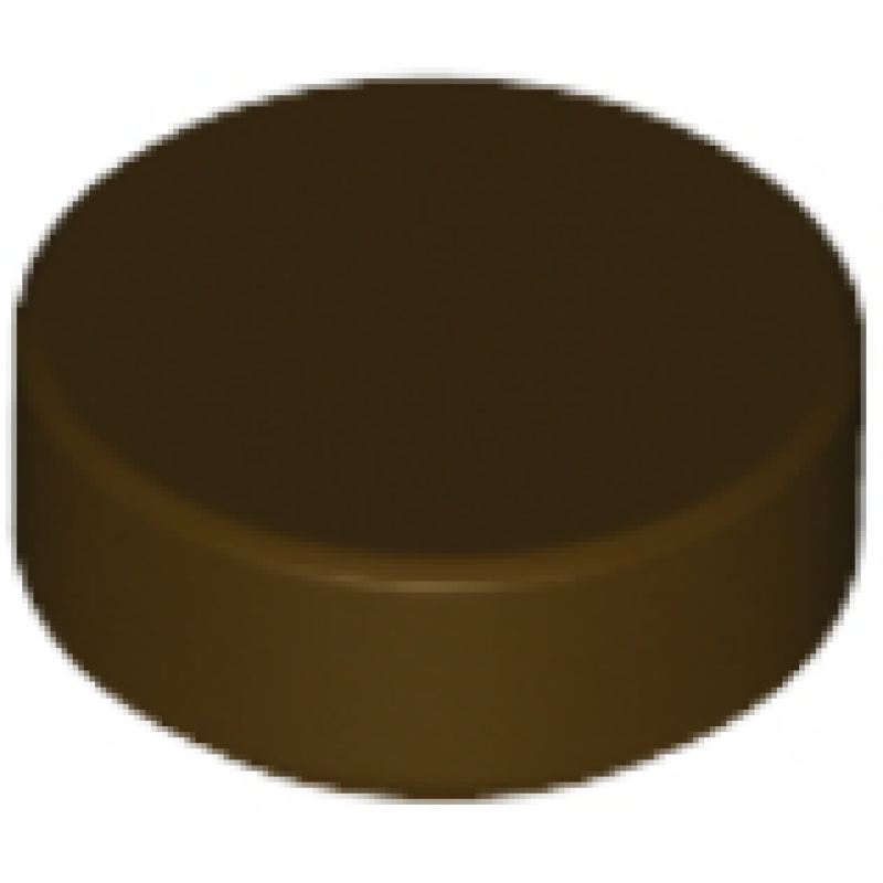 Tegel, Rond 1x1 Dark Brown
